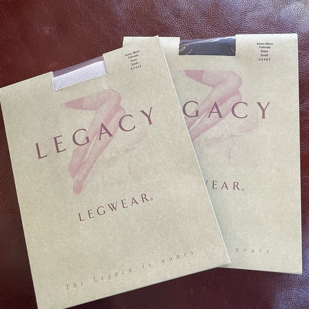 Women's Legacy Legwear Tights Fishnet Nylons Hosiery Pantyhose Lot of 2 NWT